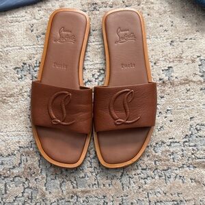 Christian Louboutin Tan Leather Loafers